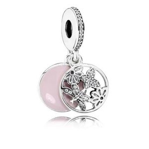Retired Rare Pandora Springtime Flower Dangle Charm EUC